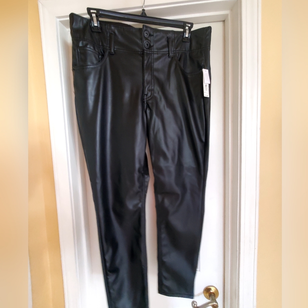 No Boundaries Black Dress Pants with Glossy Finish